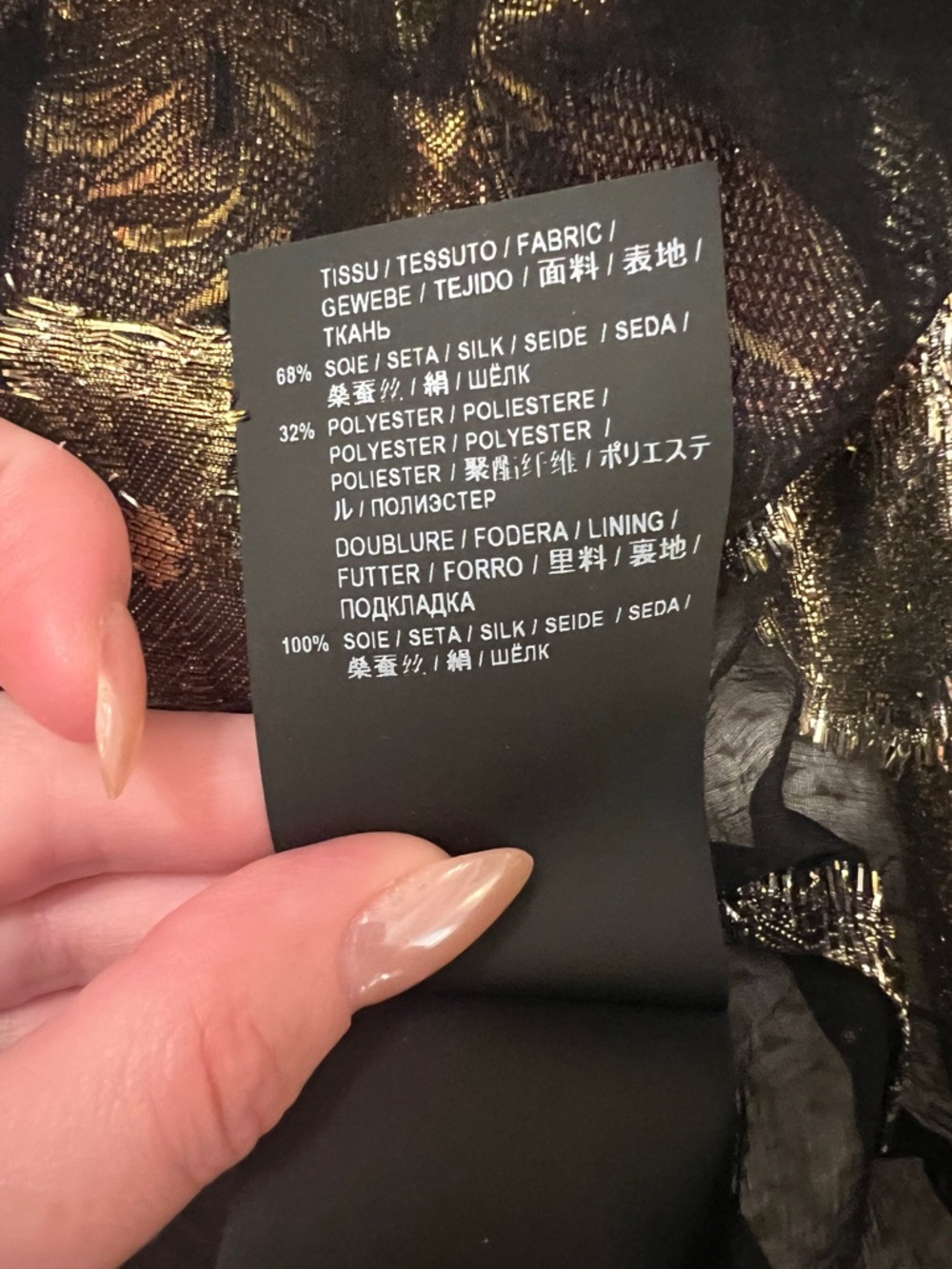 😮Saint Laurent Black Floral Silk Jacquard Mini Flared Dress - 40 - Picture 10 of 13